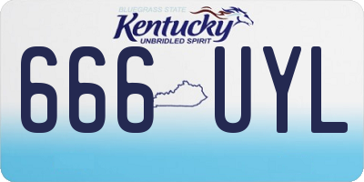 KY license plate 666UYL