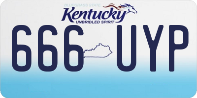 KY license plate 666UYP