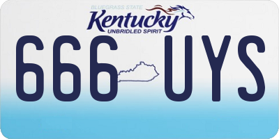 KY license plate 666UYS