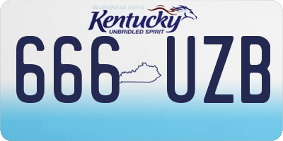 KY license plate 666UZB