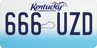 KY license plate 666UZD