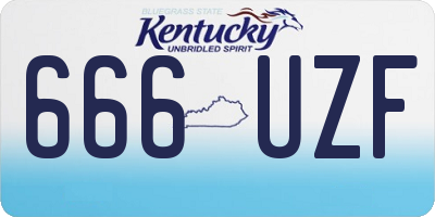 KY license plate 666UZF