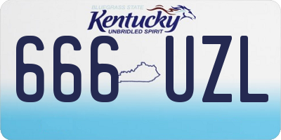 KY license plate 666UZL