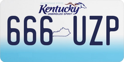 KY license plate 666UZP