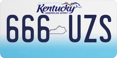 KY license plate 666UZS