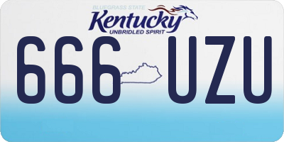 KY license plate 666UZU