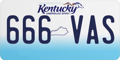KY license plate 666VAS