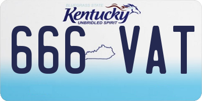 KY license plate 666VAT