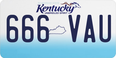 KY license plate 666VAU