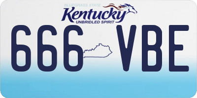 KY license plate 666VBE