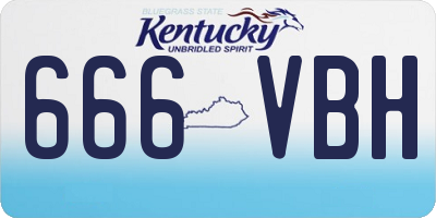 KY license plate 666VBH