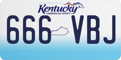 KY license plate 666VBJ