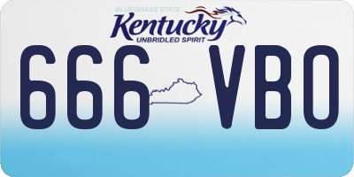 KY license plate 666VBO