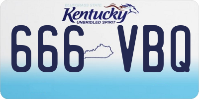 KY license plate 666VBQ