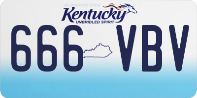 KY license plate 666VBV