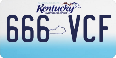 KY license plate 666VCF