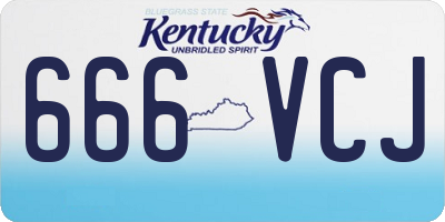KY license plate 666VCJ