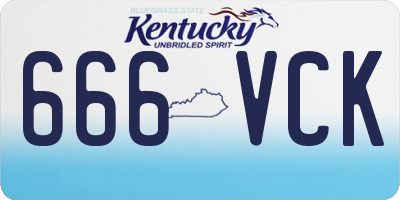 KY license plate 666VCK