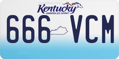 KY license plate 666VCM