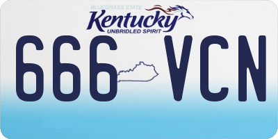 KY license plate 666VCN