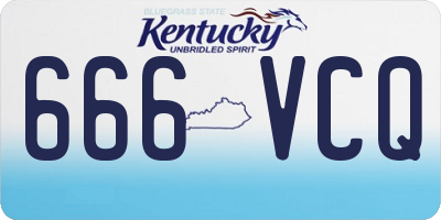 KY license plate 666VCQ