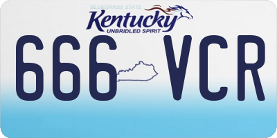 KY license plate 666VCR