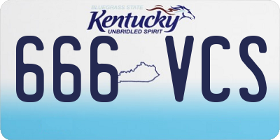 KY license plate 666VCS