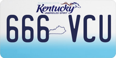 KY license plate 666VCU