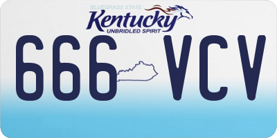 KY license plate 666VCV