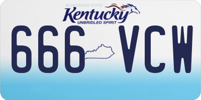 KY license plate 666VCW