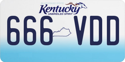 KY license plate 666VDD