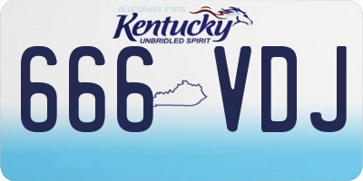 KY license plate 666VDJ