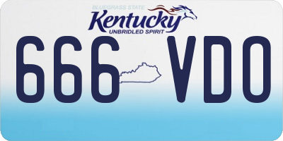 KY license plate 666VDO