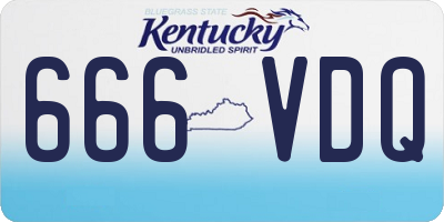 KY license plate 666VDQ