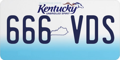 KY license plate 666VDS