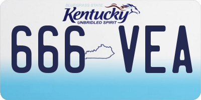 KY license plate 666VEA