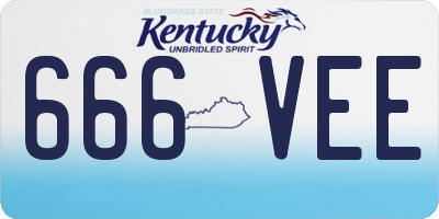 KY license plate 666VEE
