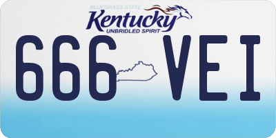 KY license plate 666VEI