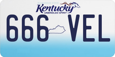 KY license plate 666VEL