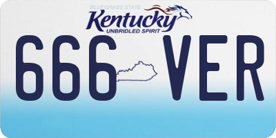 KY license plate 666VER