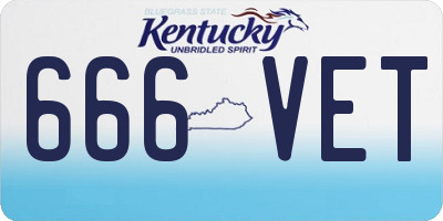 KY license plate 666VET
