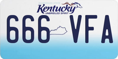 KY license plate 666VFA