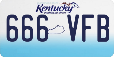 KY license plate 666VFB