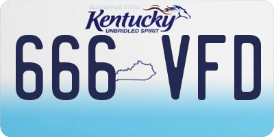 KY license plate 666VFD