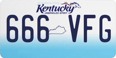 KY license plate 666VFG