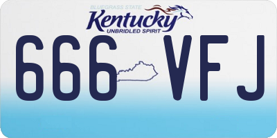 KY license plate 666VFJ