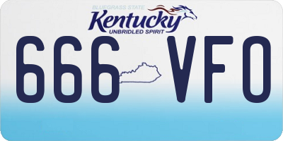 KY license plate 666VFO