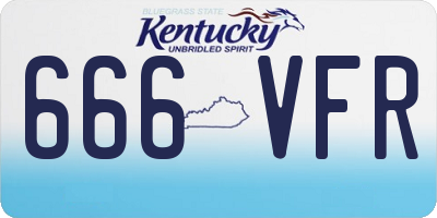 KY license plate 666VFR