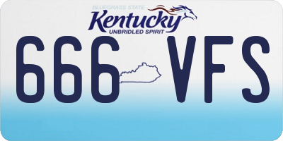 KY license plate 666VFS