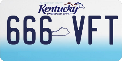 KY license plate 666VFT